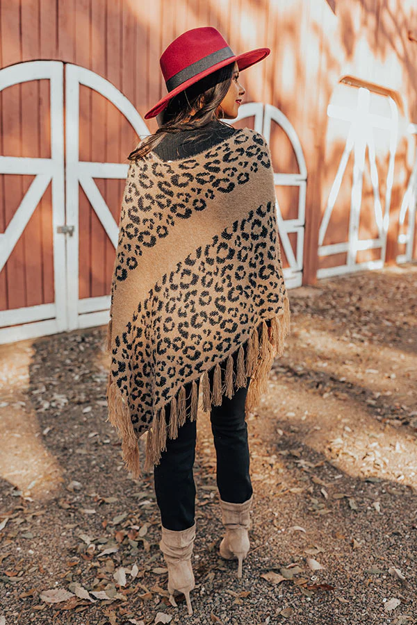 Bonfire Belle Leopard Poncho - Image 4