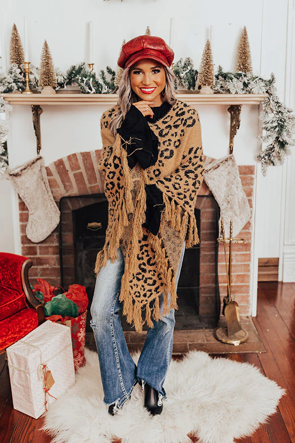 Bonfire Belle Leopard Poncho - Image 8
