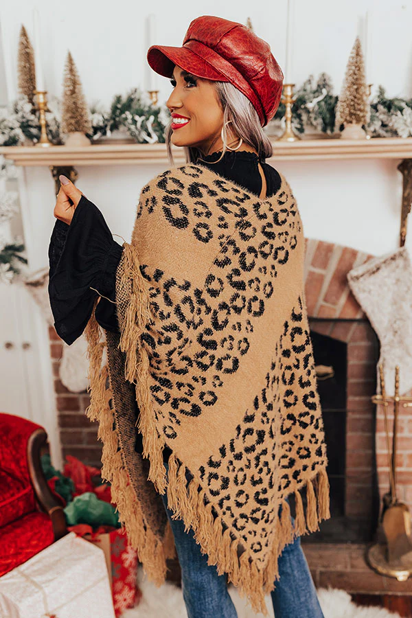 Bonfire Belle Leopard Poncho - Image 9