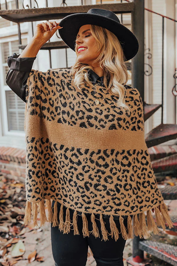 Bonfire Belle Leopard Poncho Curves - Image 2