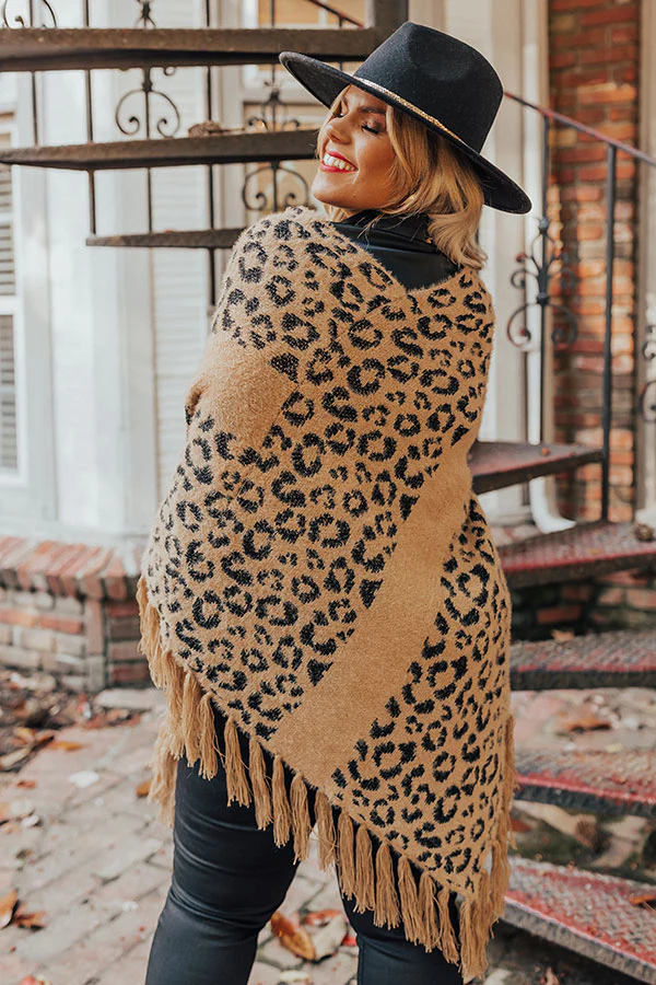 Bonfire Belle Leopard Poncho Curves - Image 4