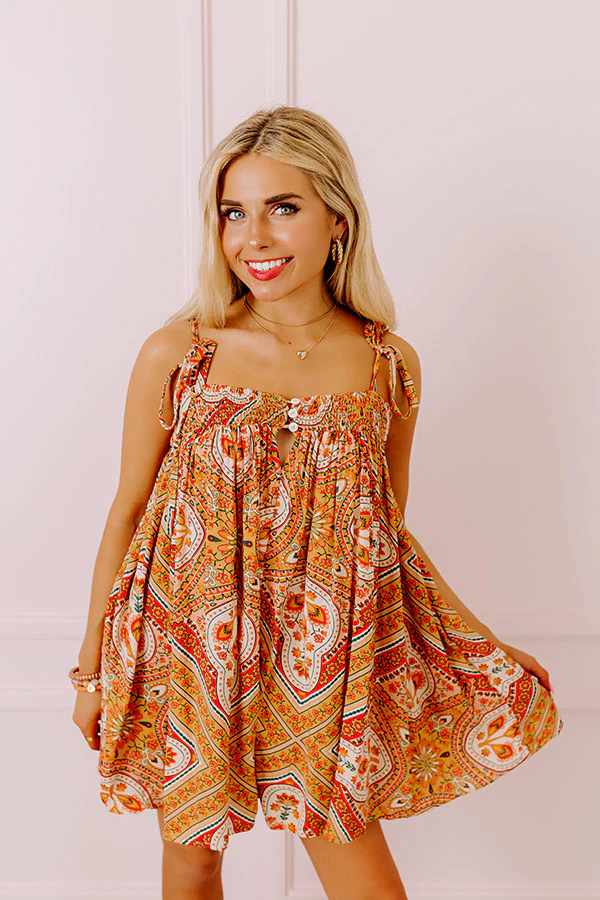 Book The Trip Romper In Mustard - Image 3