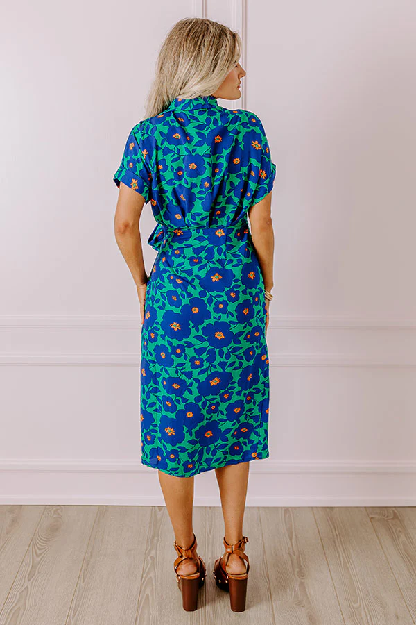 Botanical Garden Wrap Midi in Green - Image 4