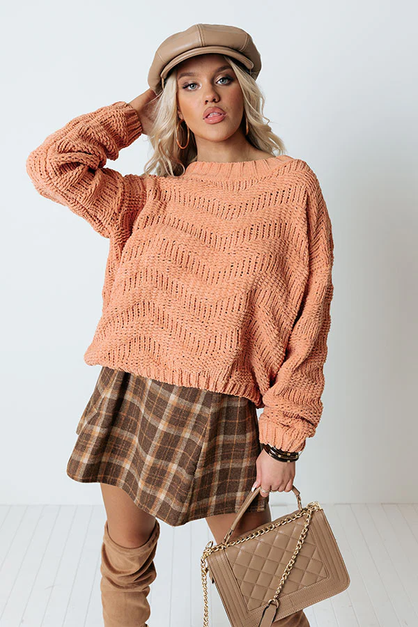 Bring On The Warmth Knit Sweater In Pumpkin - Image 2