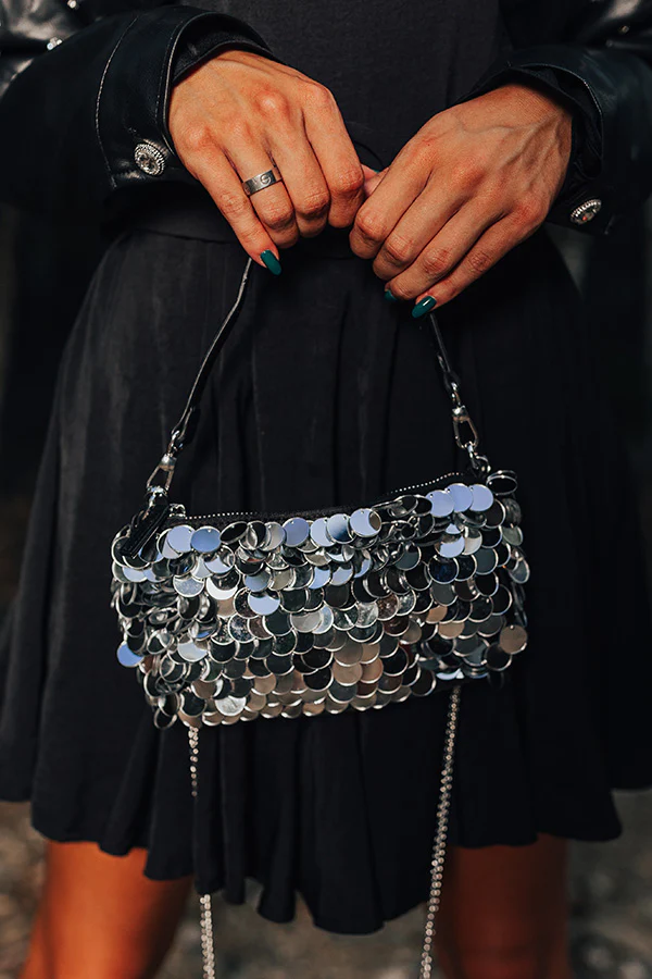 Bring The Sparkle Sequin Purse In Silver - Image 5