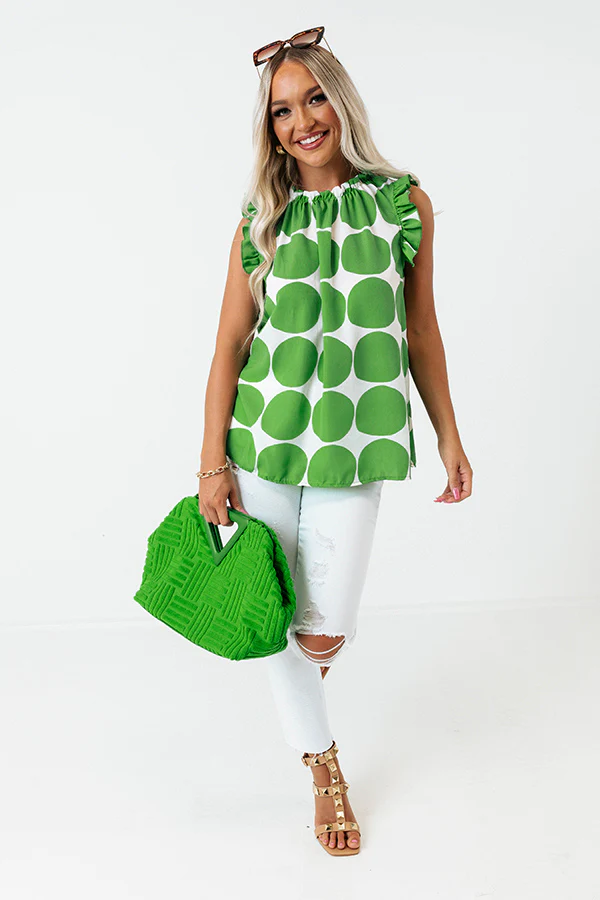 Brunch And Go Shift Top In Kelly Green - Image 4