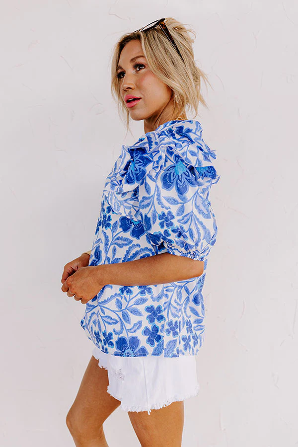 Brunch In Capri Floral Top - Image 3