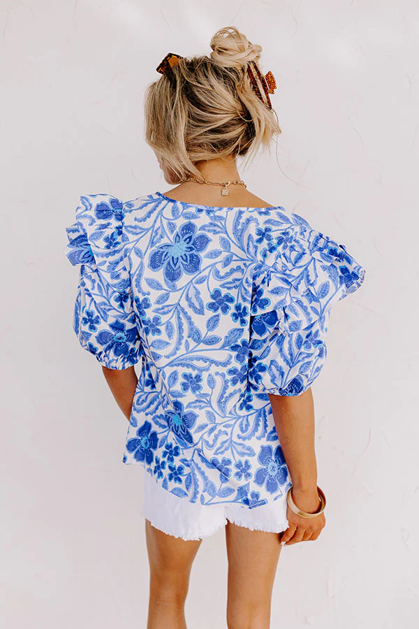Brunch In Capri Floral Top - Image 4