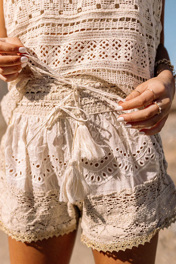 Cabana Love Eyelet Shorts - Image 3