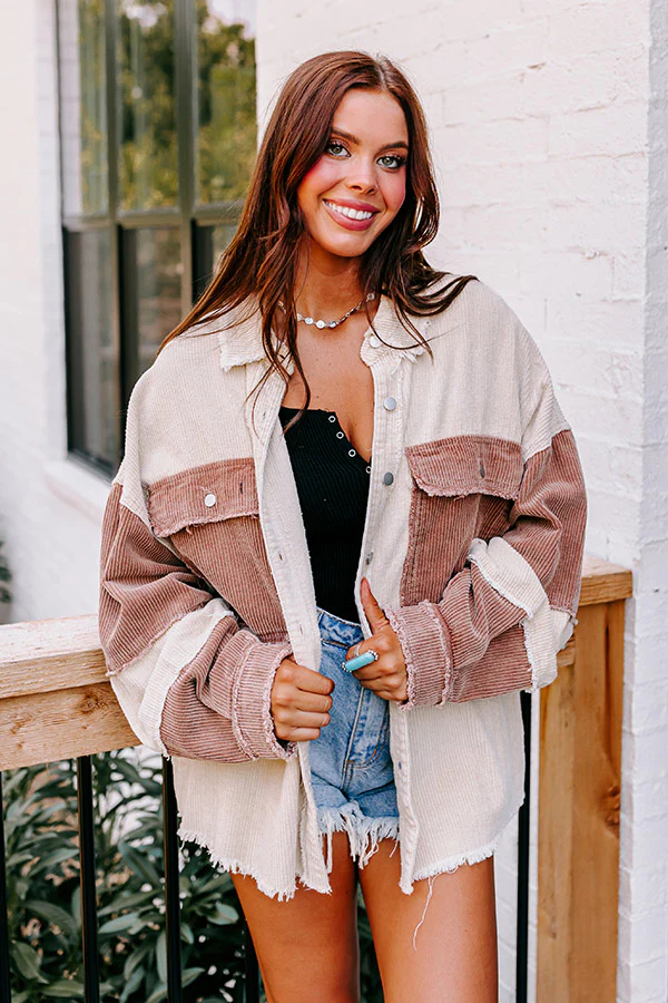 Cabin Parkway Corduroy Jacket in Beige - Image 2