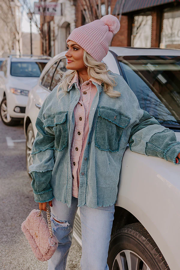 Cabin Parkway Corduroy Jacket in Teal - Image 2