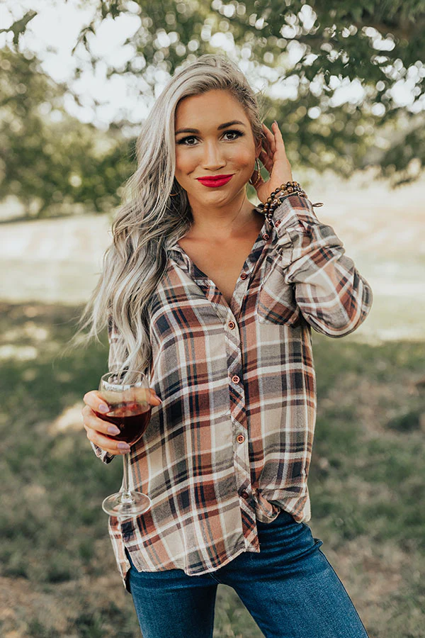 Cabin So Cozy Plaid Top - Image 9
