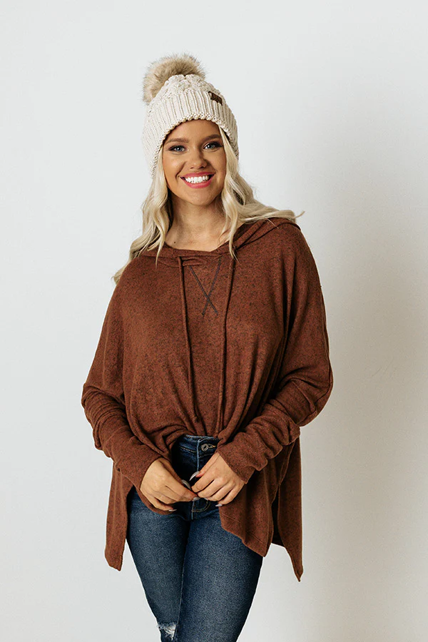 Cabinside Sips Hoodie In Brown - Image 5