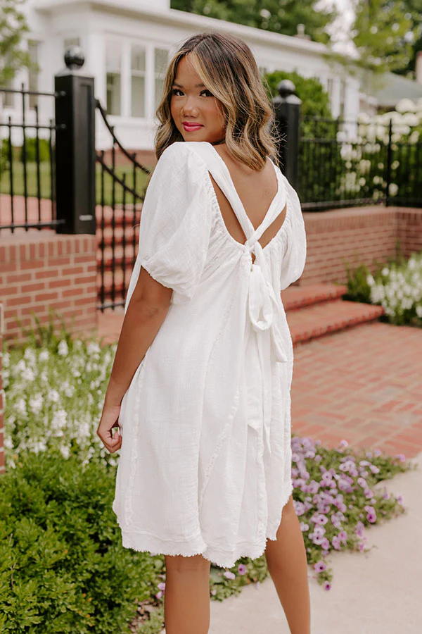 California Casa Shift Dress In Ivory - Image 6