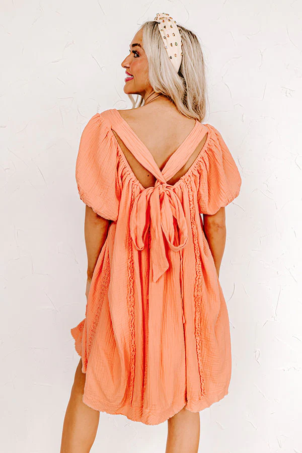 California Casa Shift Dress In Peach - Image 3