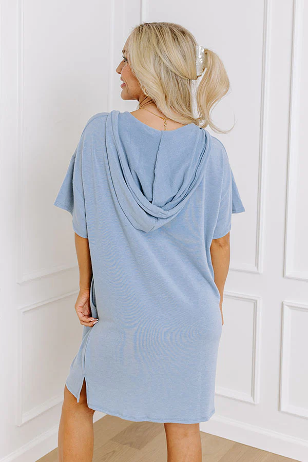 Calm And Centered Shift Dress In Airy Blue - Image 4