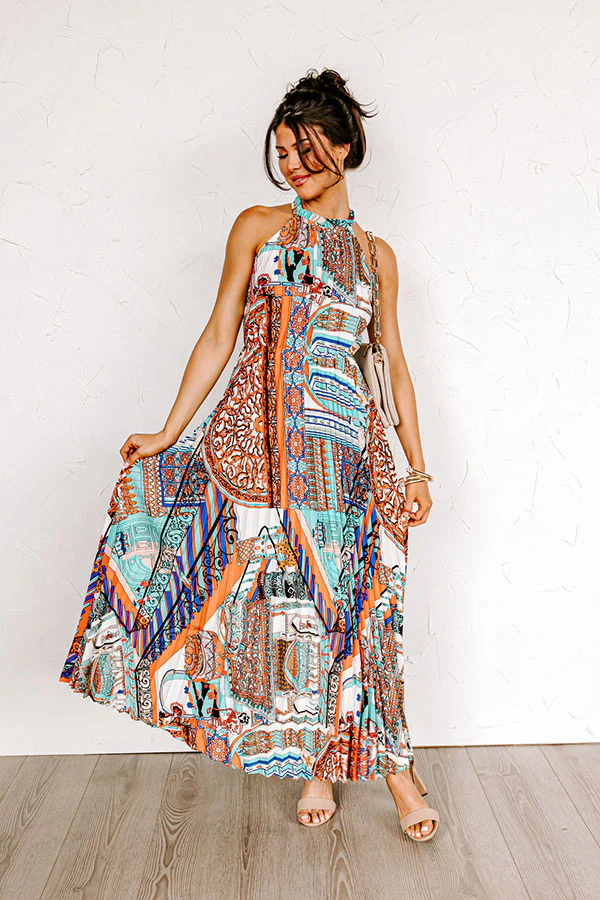 Candid Kisses Pleated Maxi