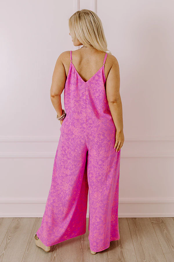 Casually Chic Floral Jumpsuit in Violet Curves - Image 5