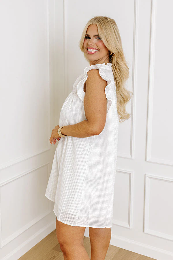 Casually Chic Shift Dress In White Curves - Image 3