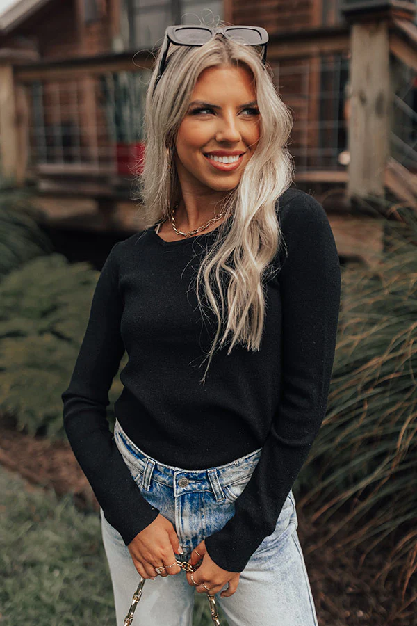 Casually Yours Cut Out Sweater In Black - Image 5