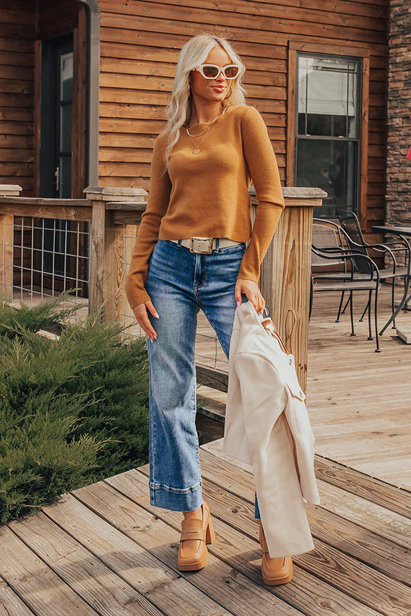 Casually Yours Cut Out Sweater In Light Camel - Image 2