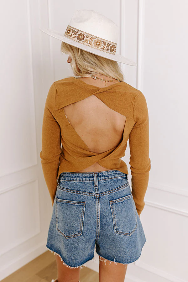 Casually Yours Cut Out Sweater In Light Camel - Image 6