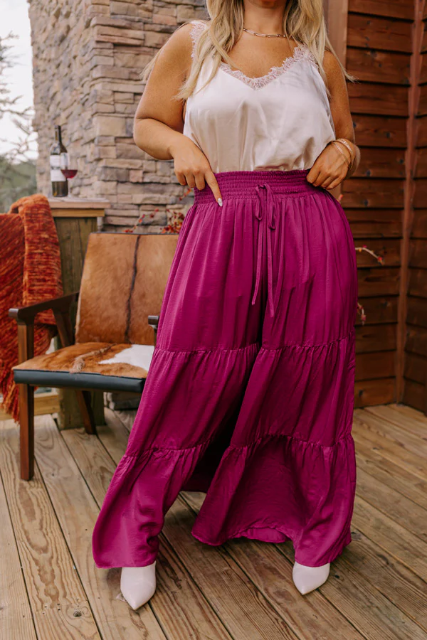 Caught Crushing High Waist Pants In Berry Curves - Image 3