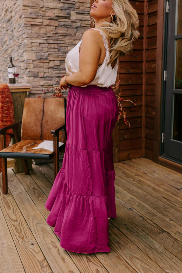 Caught Crushing High Waist Pants In Berry Curves - Image 4