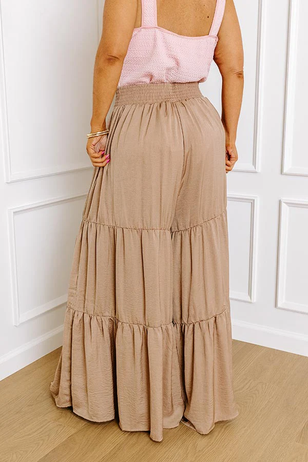 Caught Crushing High Waist Pants In Warm Taupe Curves - Image 5