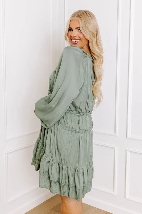 Caught Crushing Ruffle Dress In Pear Curves - Image 3