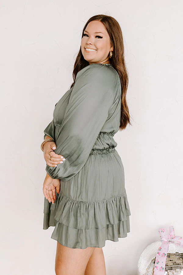 Caught Crushing Ruffle Dress In Pear Curves - Image 7