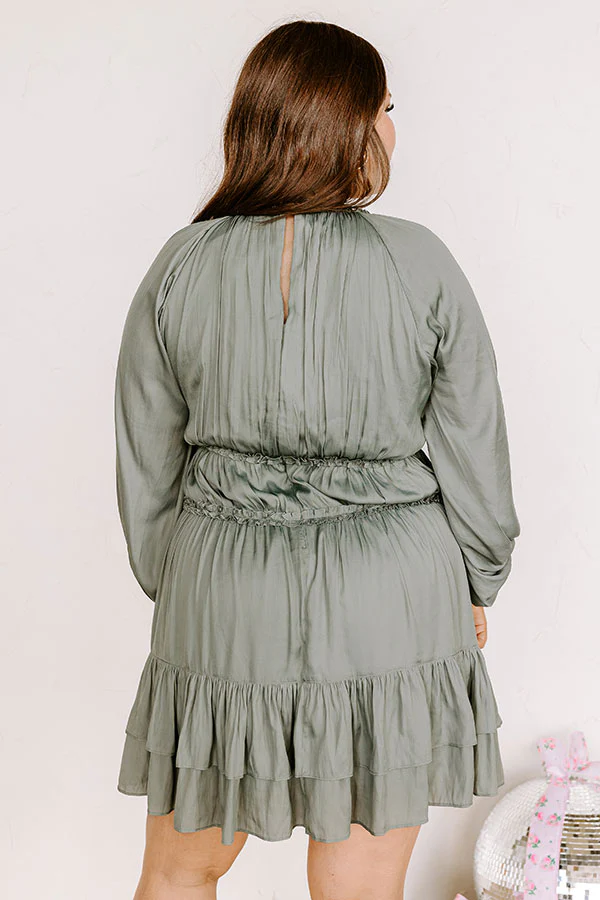 Caught Crushing Ruffle Dress In Pear Curves - Image 8