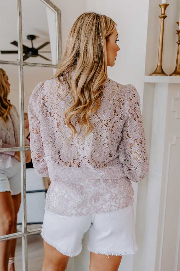 Caught Up In Love Lace Button Up - Image 6