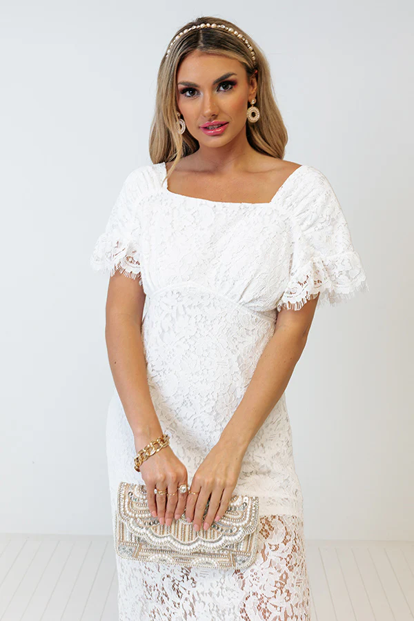 Champagne Getaway Lace Midi - Image 5