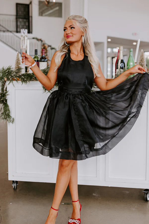 Champagne Nights Satin Mini Dress - Image 2