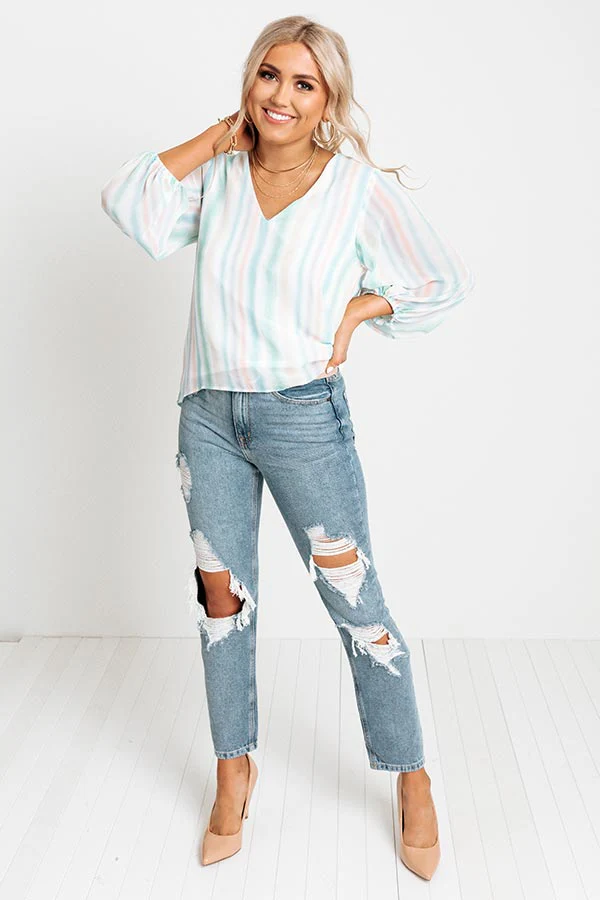 Charming Intuition Watercolor Shift Top - Image 3