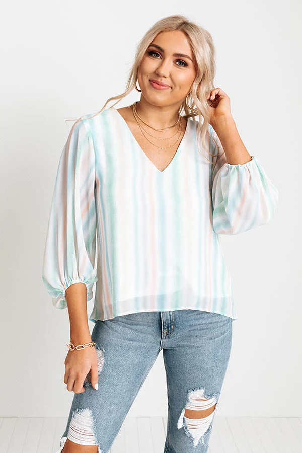 Charming Intuition Watercolor Shift Top - Image 4