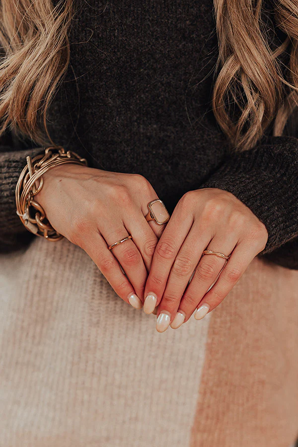 Chasing Love Ring Set In Peach - Image 2