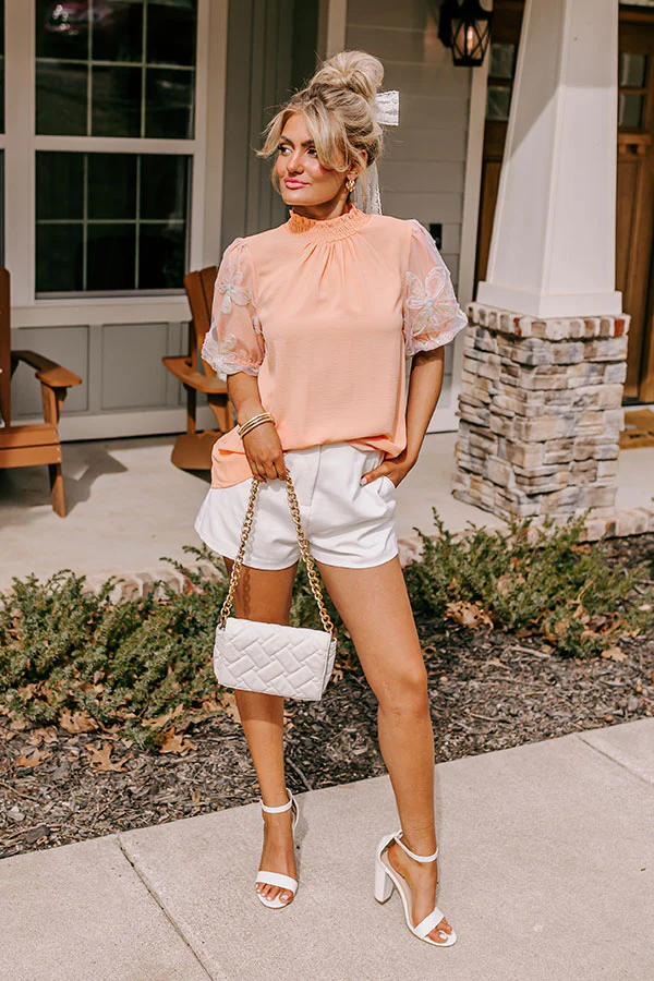 Cherished Moment Shift Top in Peach - Image 4