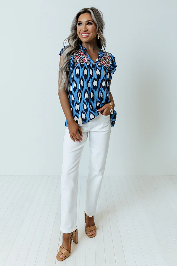 Chic And Charming Embroidered Shift Top - Image 2
