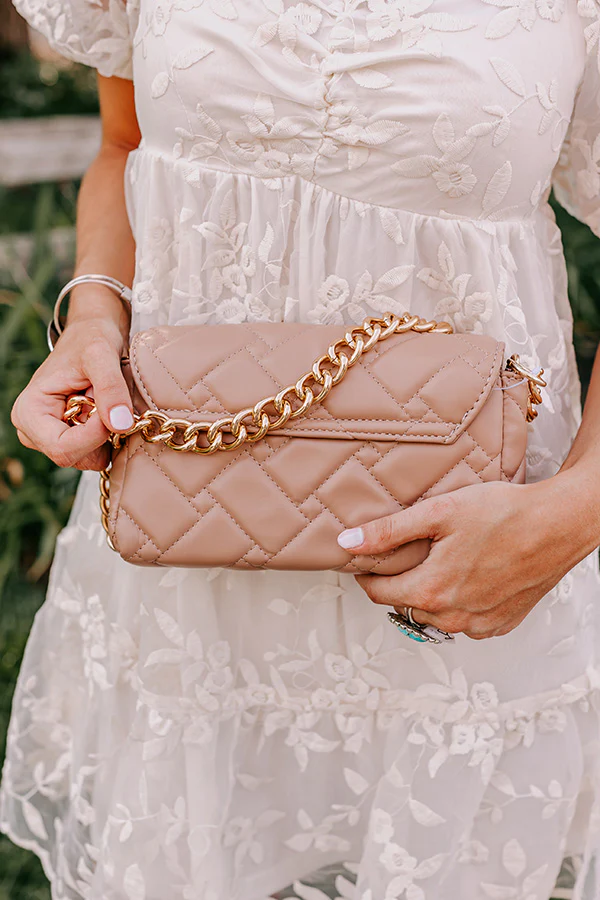 Chic Enterprise Faux Leather Purse in Warm Taupe - Image 5