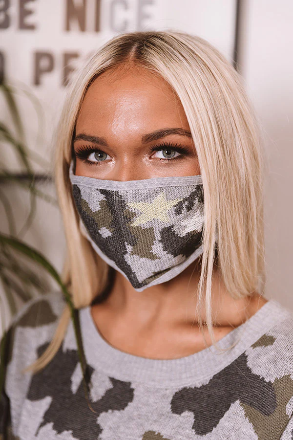 Chic On Command Camo Cloth Face Mask - Image 2