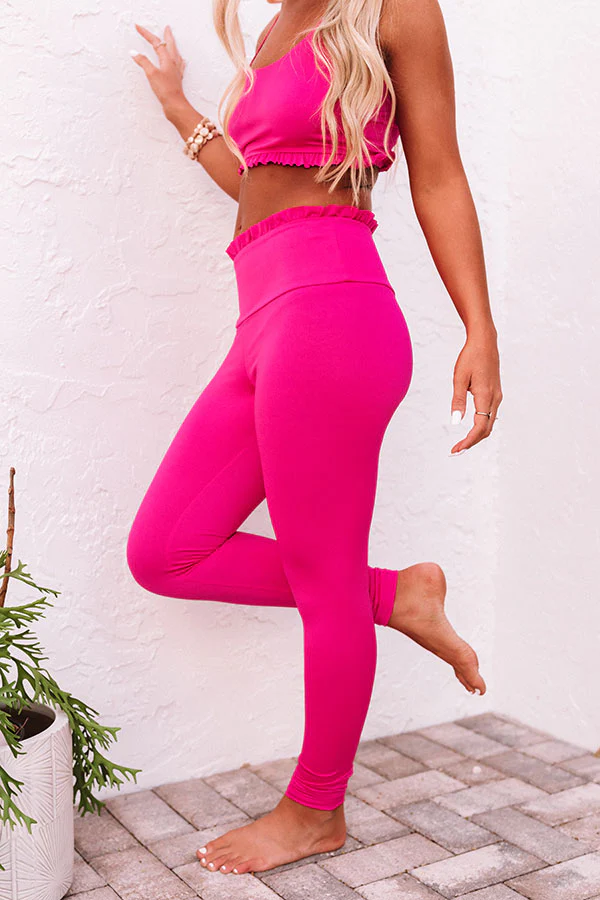 Chill Tone High Waist Ruffle Leggings - Image 4