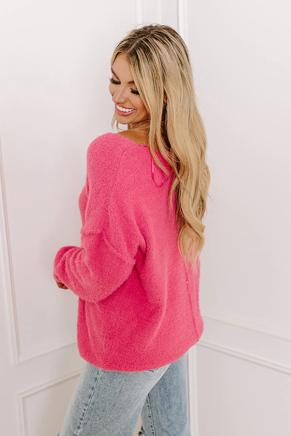 Chilly Afternoon Knit Sweater in Pink - Image 4