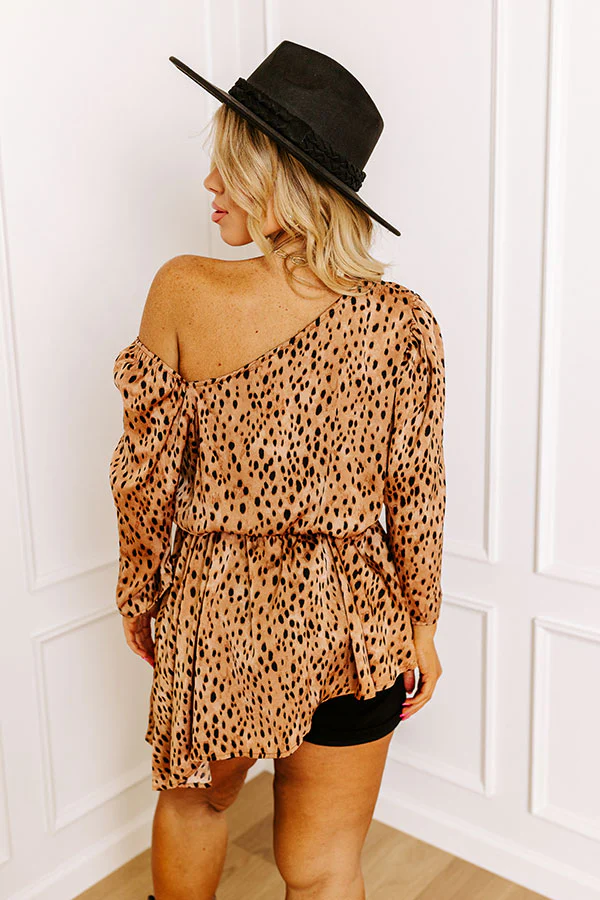 Classy And Confident Cheetah Print Top In Brown Curves - Image 4