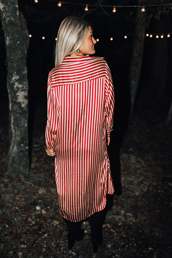Clean Slate Stripe Midi In Red - Image 9