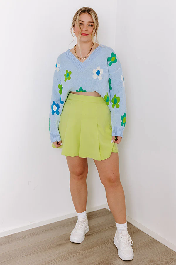 Clever Moment Skirt In Lime Punch - Image 4