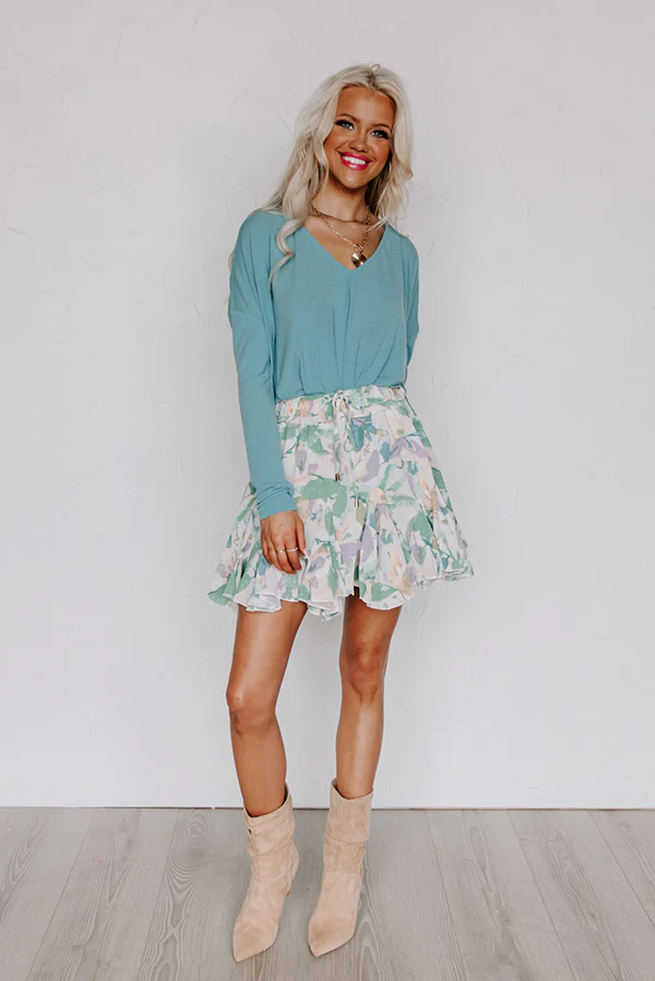 Closer To Home Shift Top in Light Turquoise - Image 5