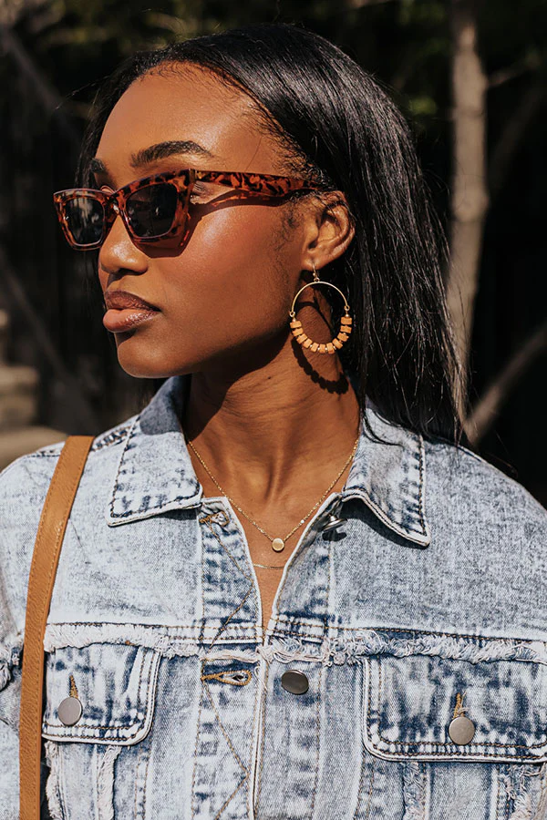 Coastal Caravan Earrings In Tan