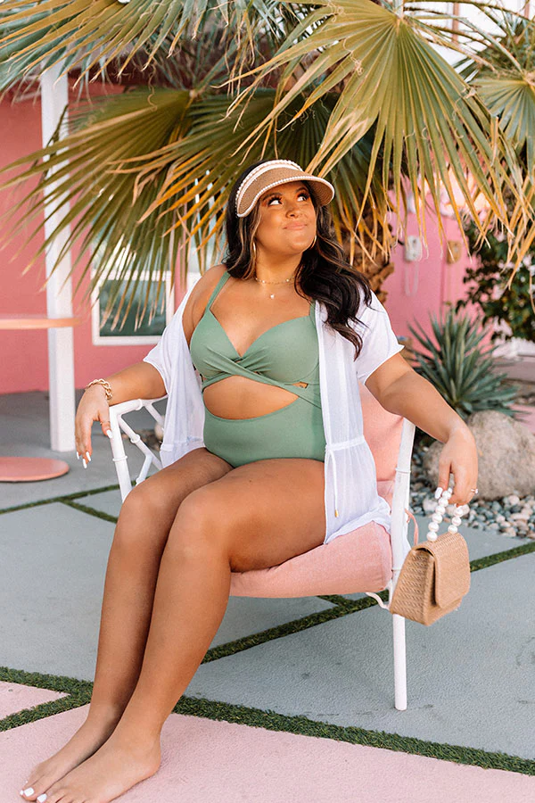 Coastal Cove One Piece Swimsuit in Sage Curves - Image 6